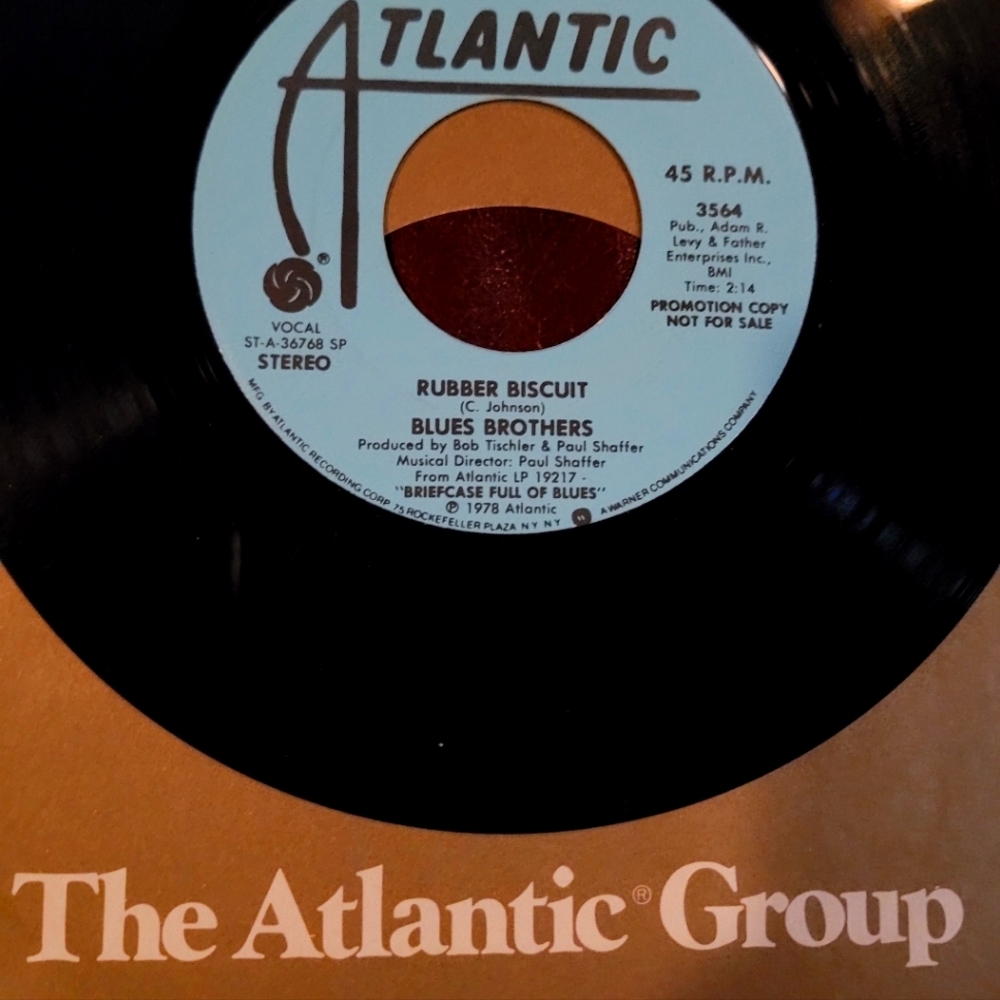Rubber Biscuit by Blues Brothers 45rpm, stereo and Mono, excellent condition!